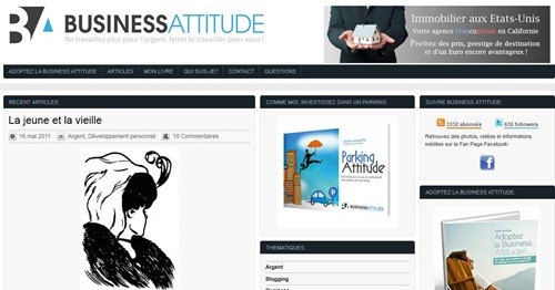 combien rapporte un blog ? Example : Business Attitude.