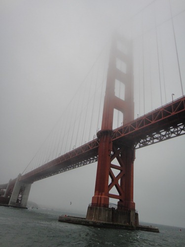 Le Golden Gate Bridge vu de la baie